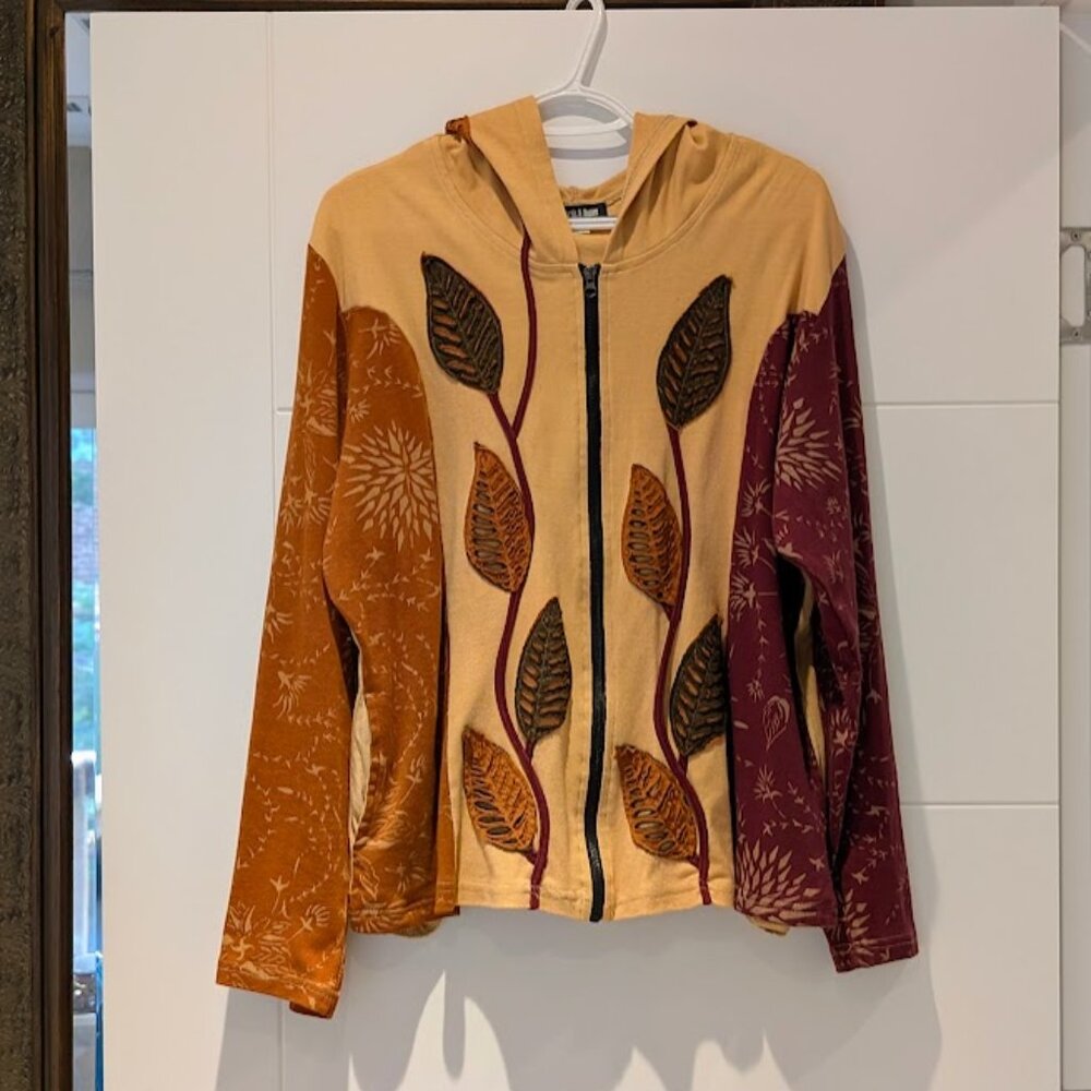 (1X) Leopards & Roses Hooded Zip Cardigan or Jacket
